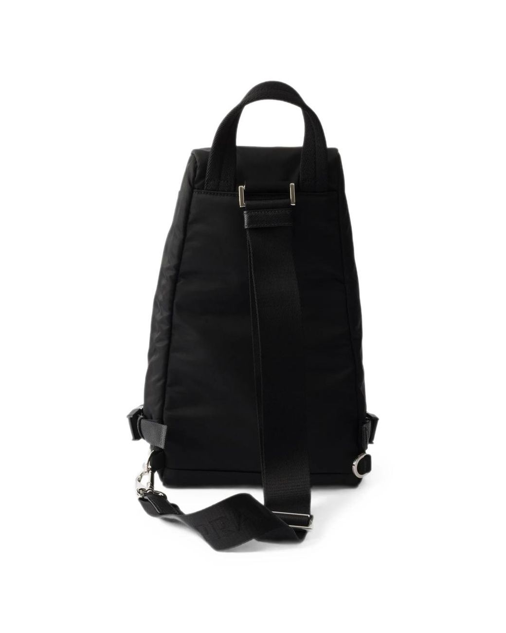 Prada Black Re-Nylon And Saffiano Leather Backpack for men