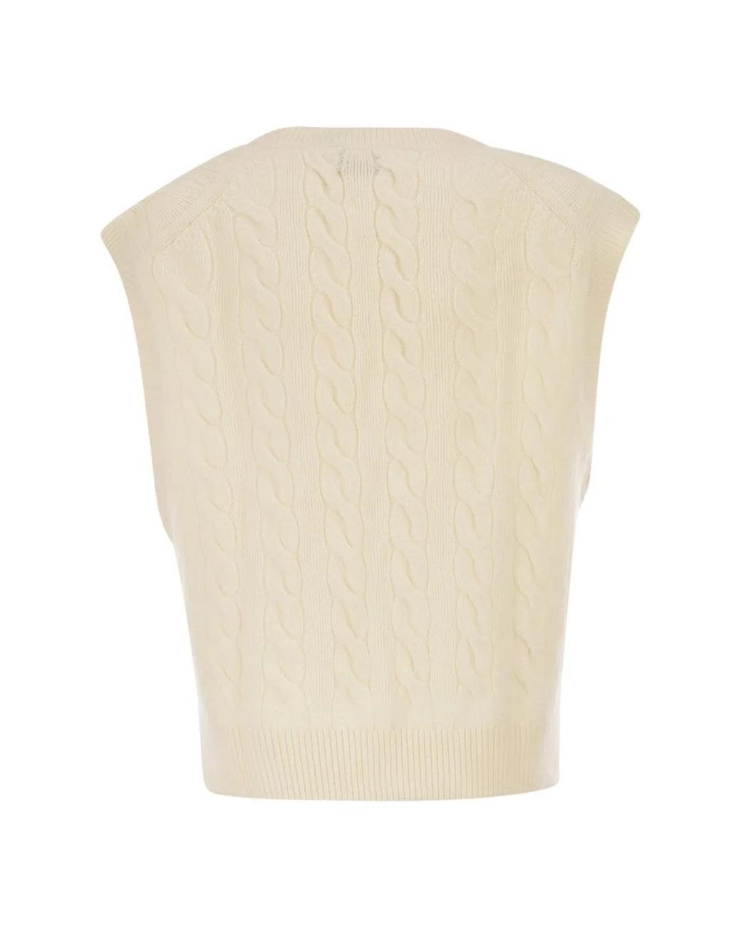 Polo Ralph Lauren Natural Wool And Cashmere Cable-Knit Vest