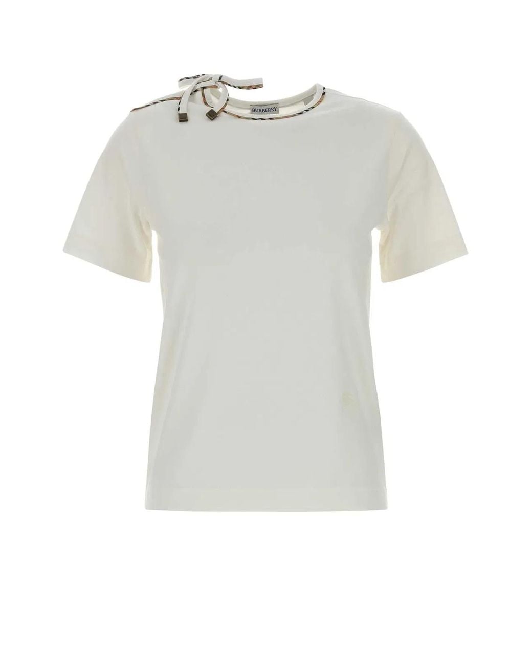 Burberry White Cotton T-Shirt