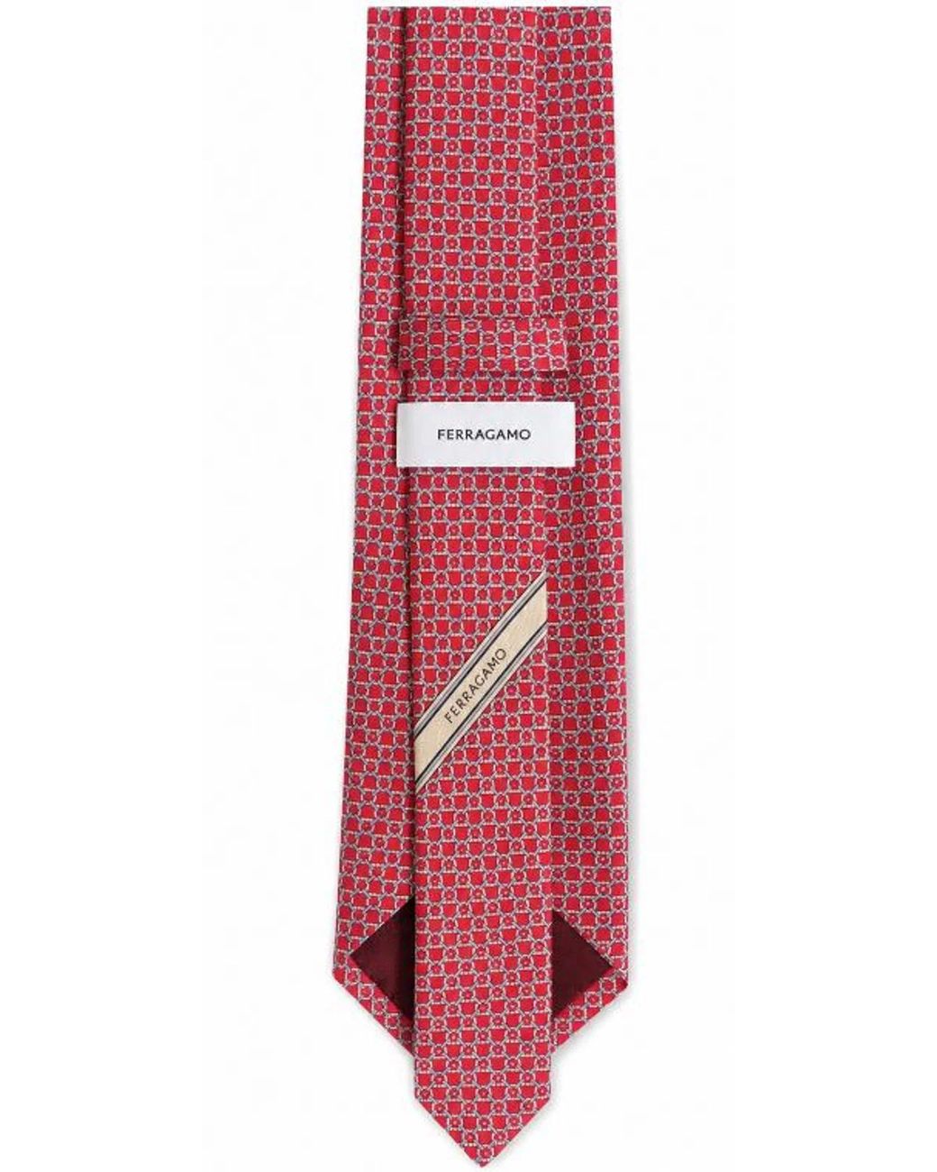 Ferragamo Red Silk Tie for men