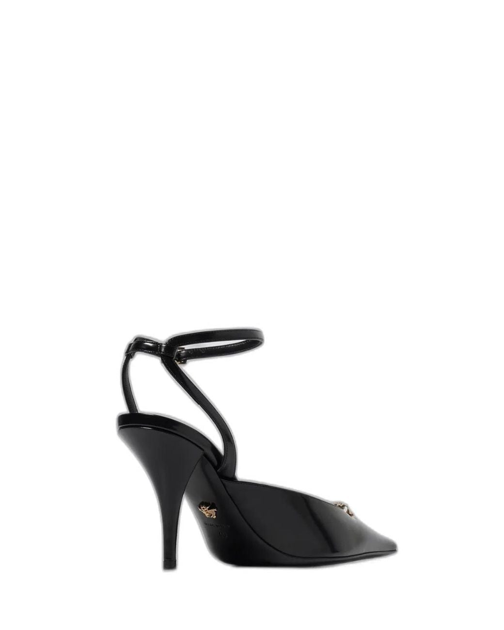 Versace White Leather Slingback Pumps