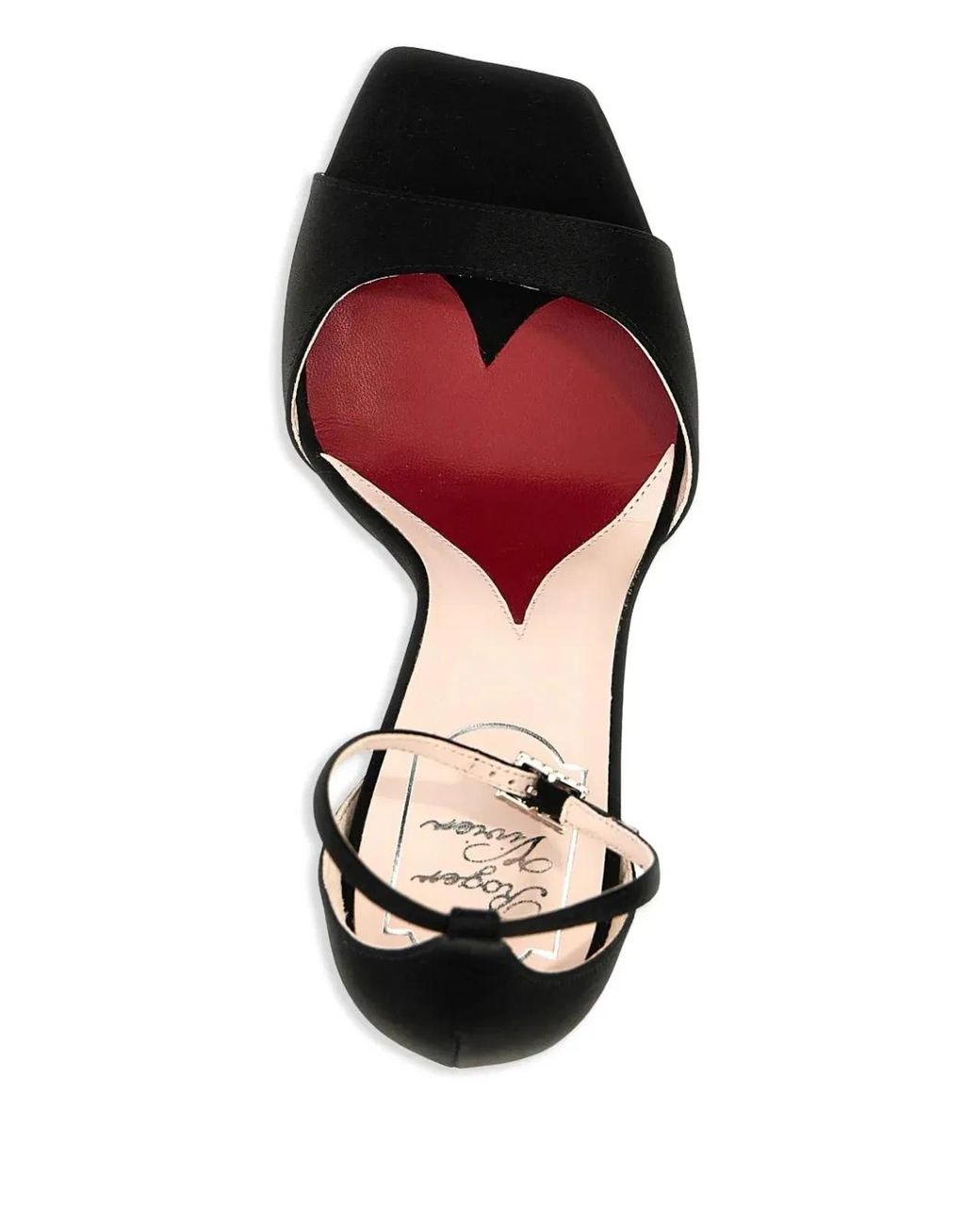 Roger Vivier Black Sandal With Jewelled Heel