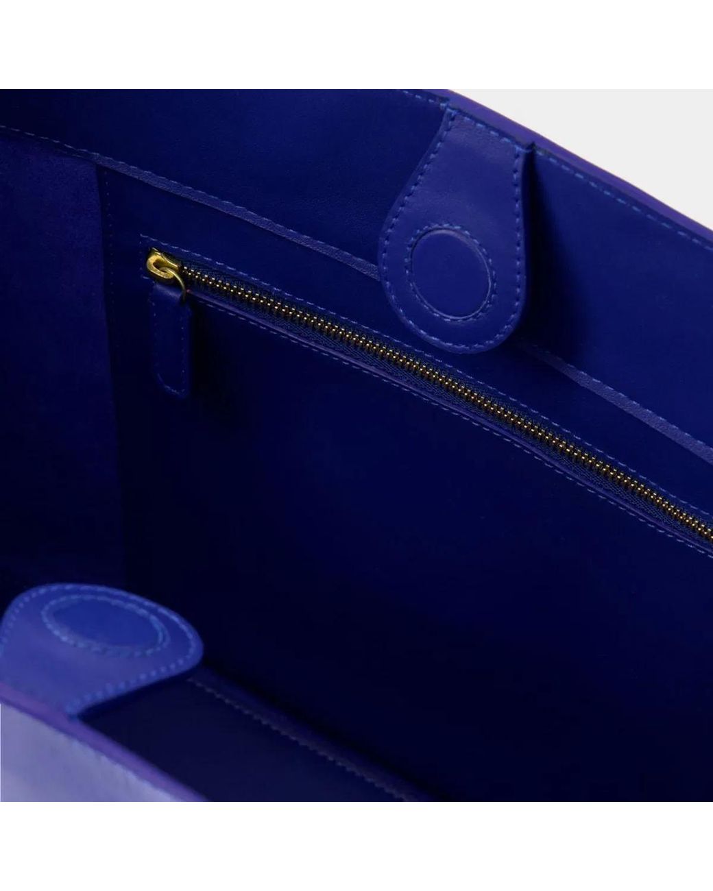 Ines De La Fressange Paris Blue Leonore L Shoulder Bag