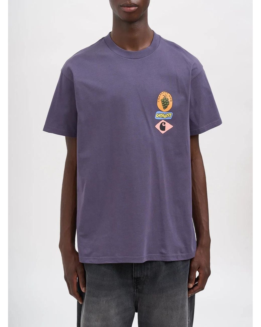 Carhartt Purple T-Shirt S/S Stacked Grapes for men