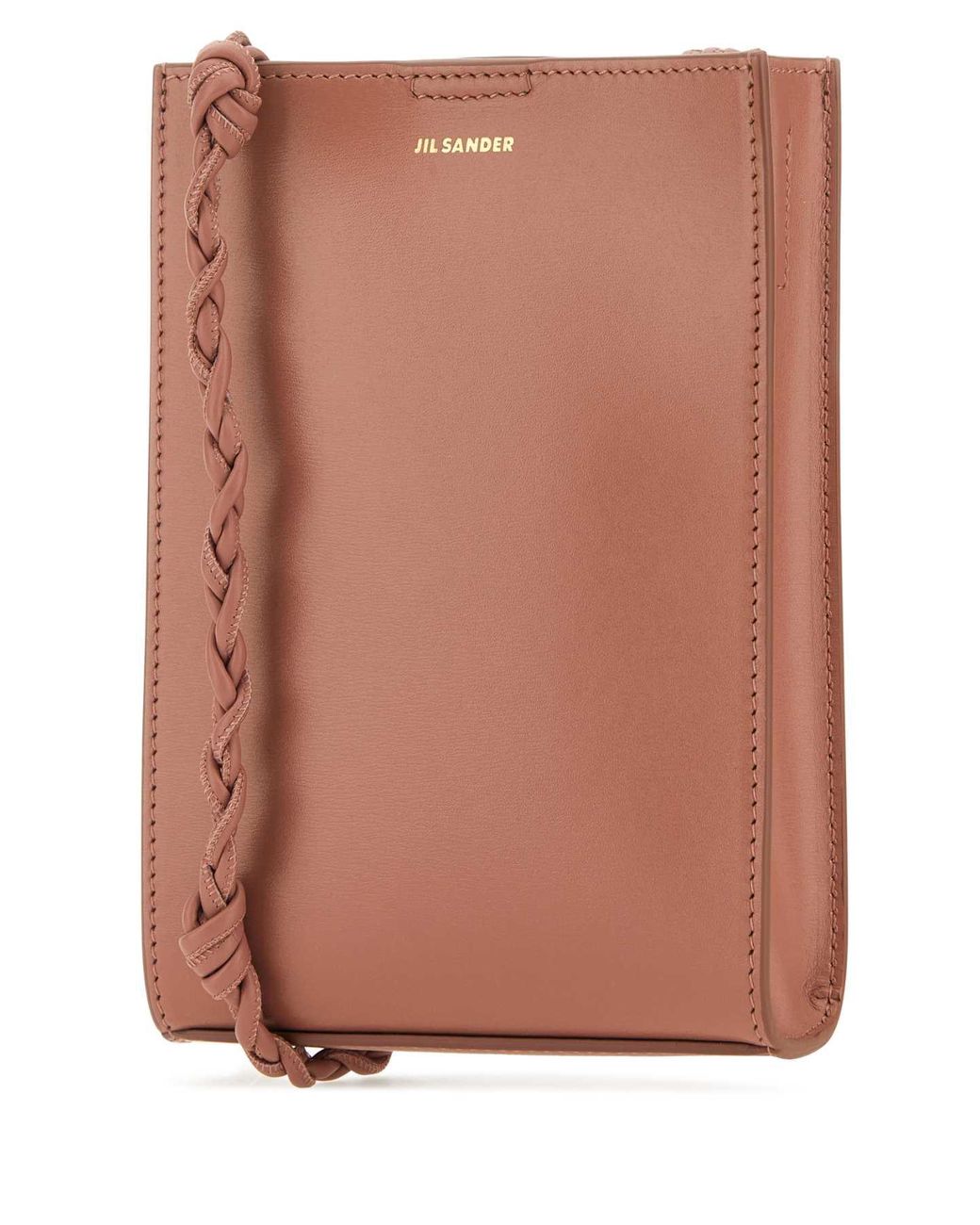 Jil Sander Brown Dark Leather Small Tangle Shoulder Bag