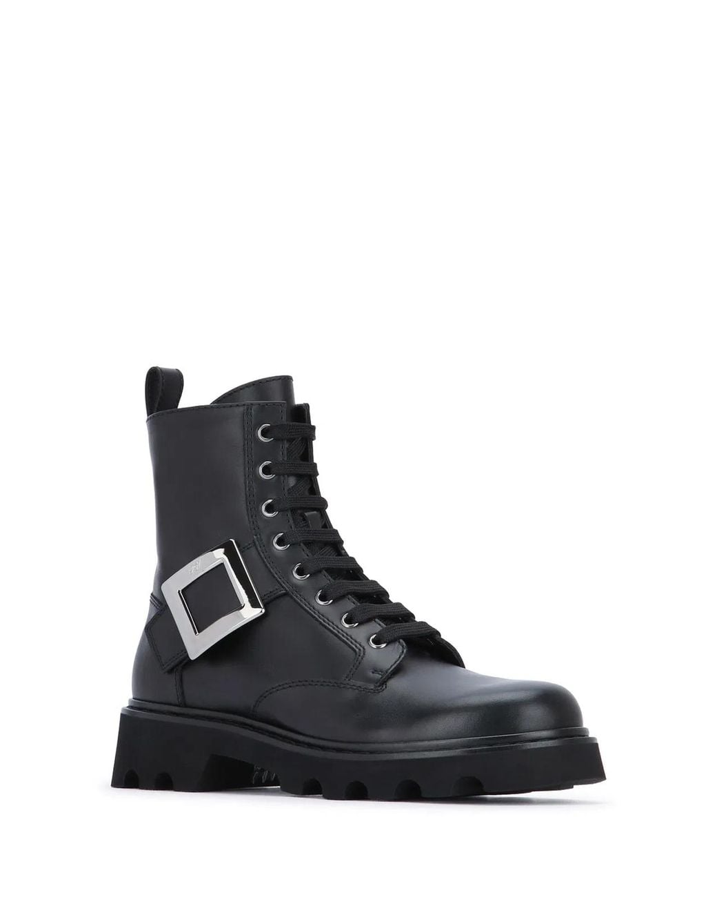 Roger Vivier Black Viv Rangers Lace-Up Bootie 20