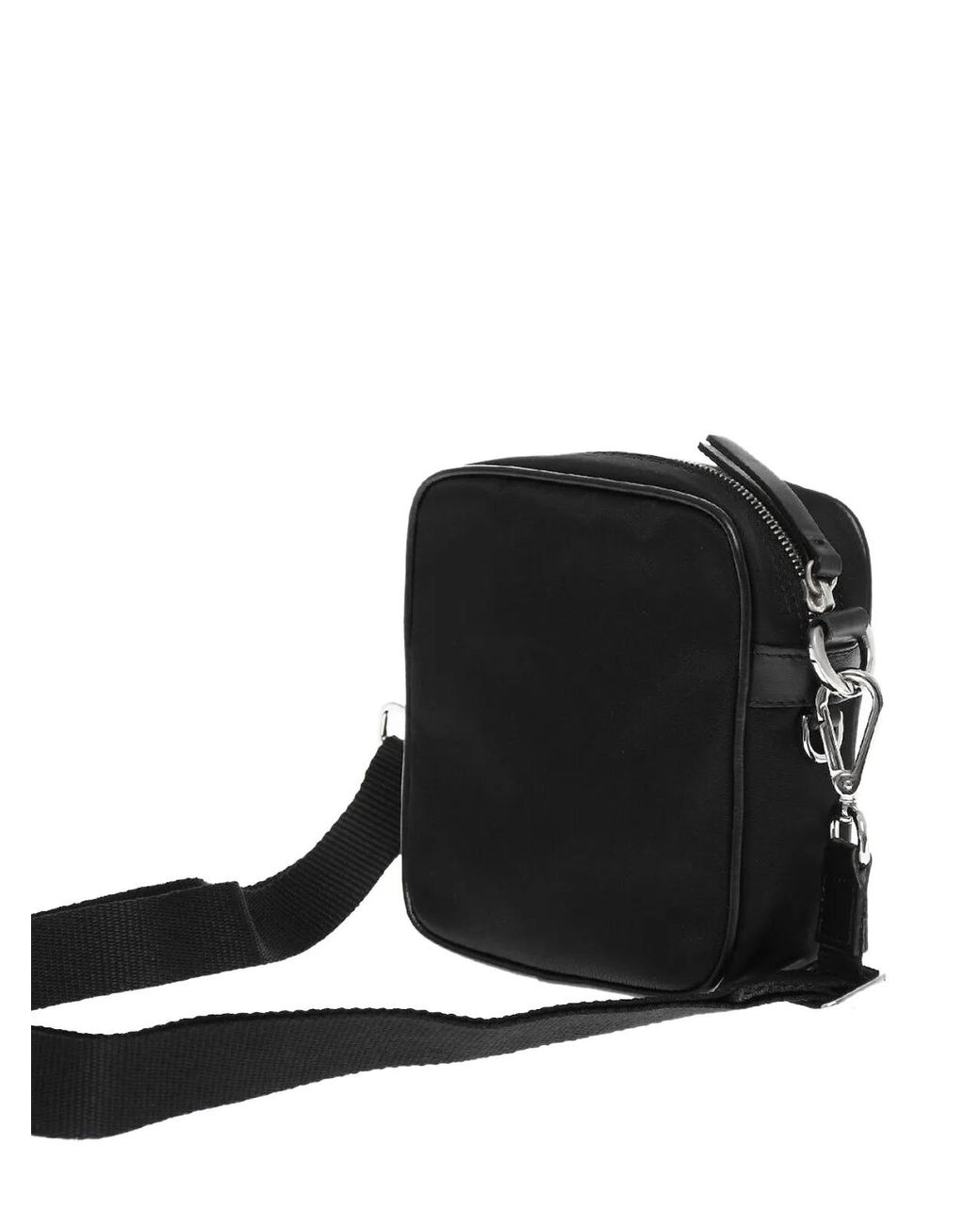 Neil Barrett Black Bearbrick Logo Nylon Twill Crossboby Bag for men