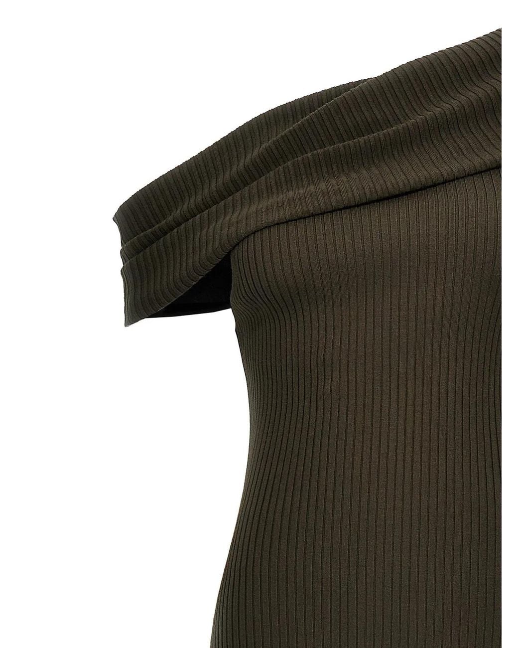 Courreges Green 'Twist Rib Knit Long' Dress