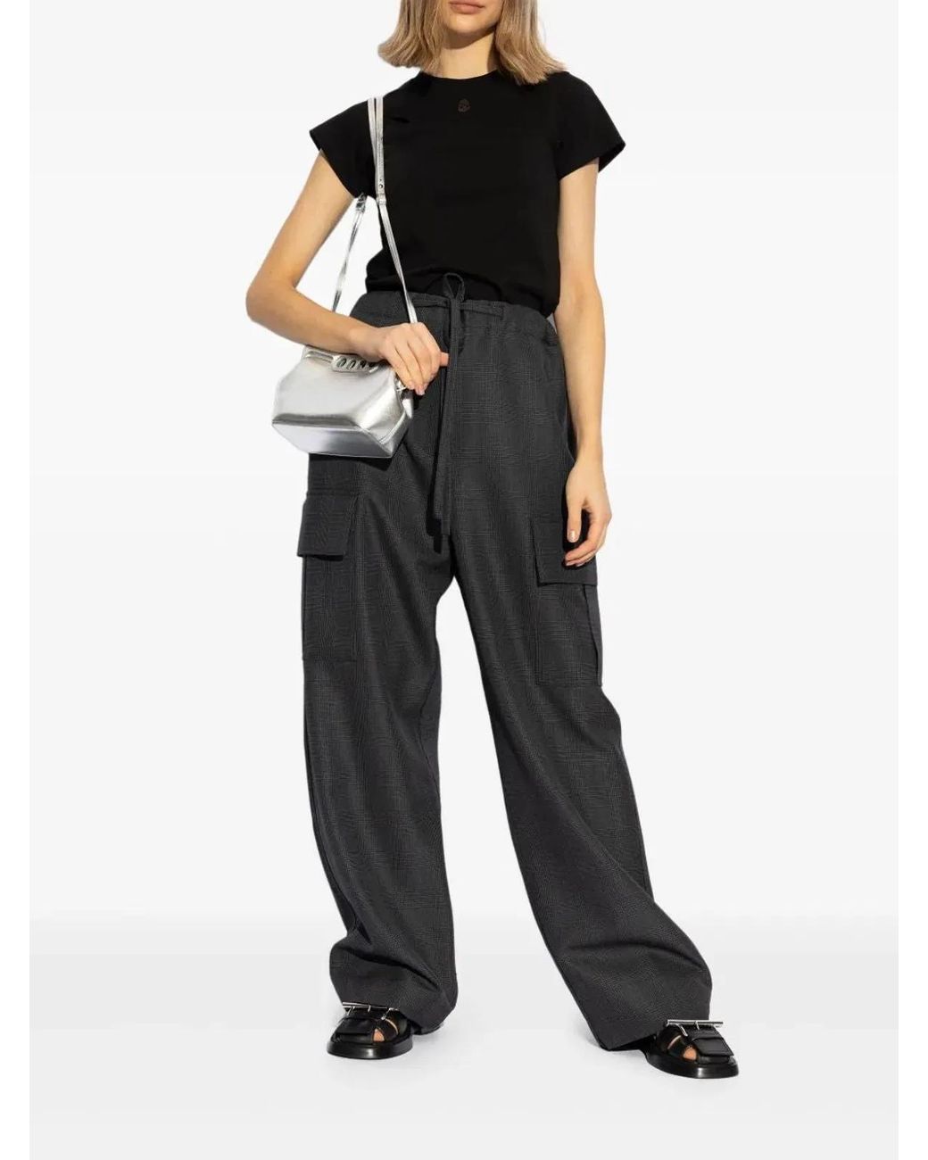 McQueen Black T-Bar Sandals