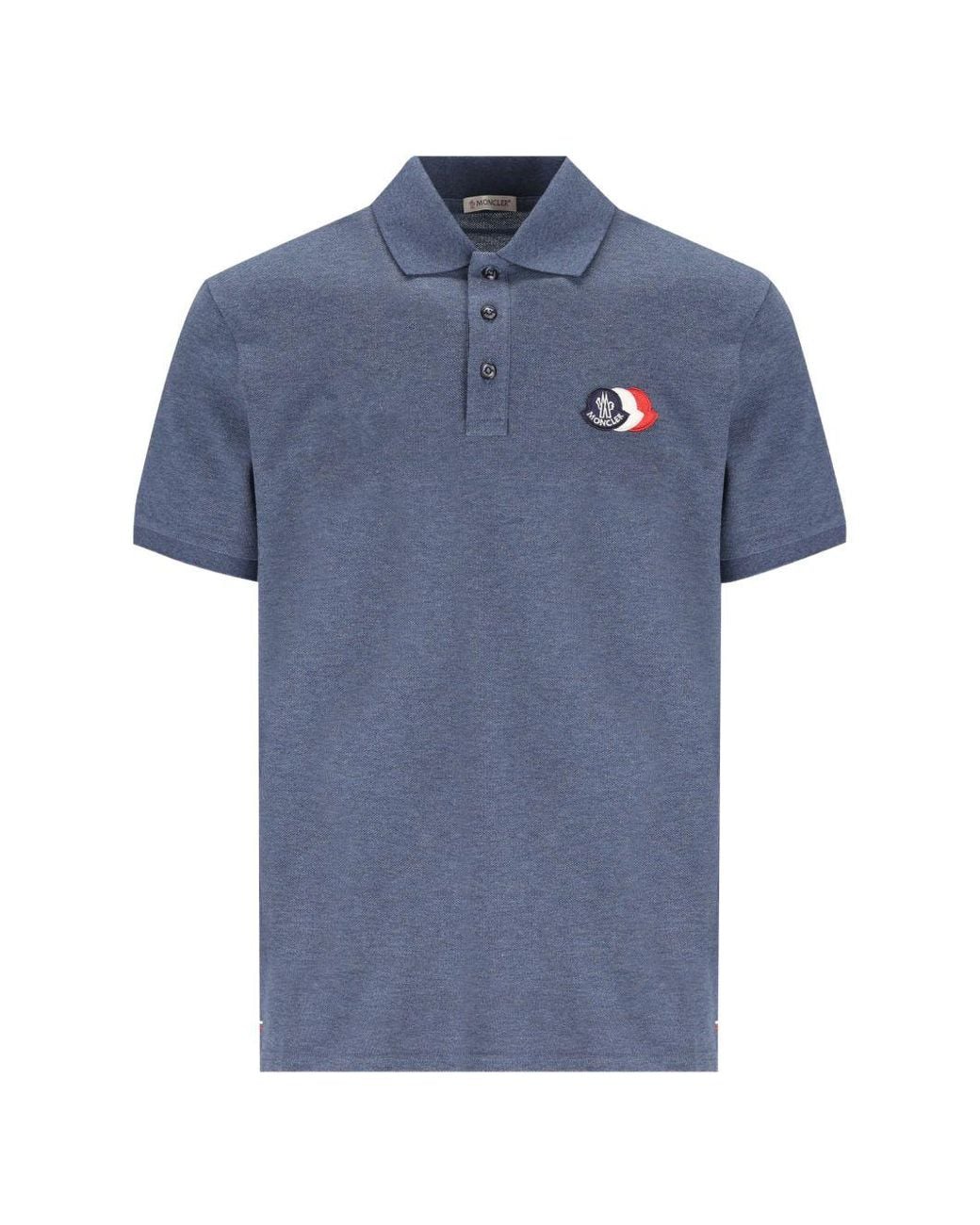 Moncler Blue Cotton T Shirt