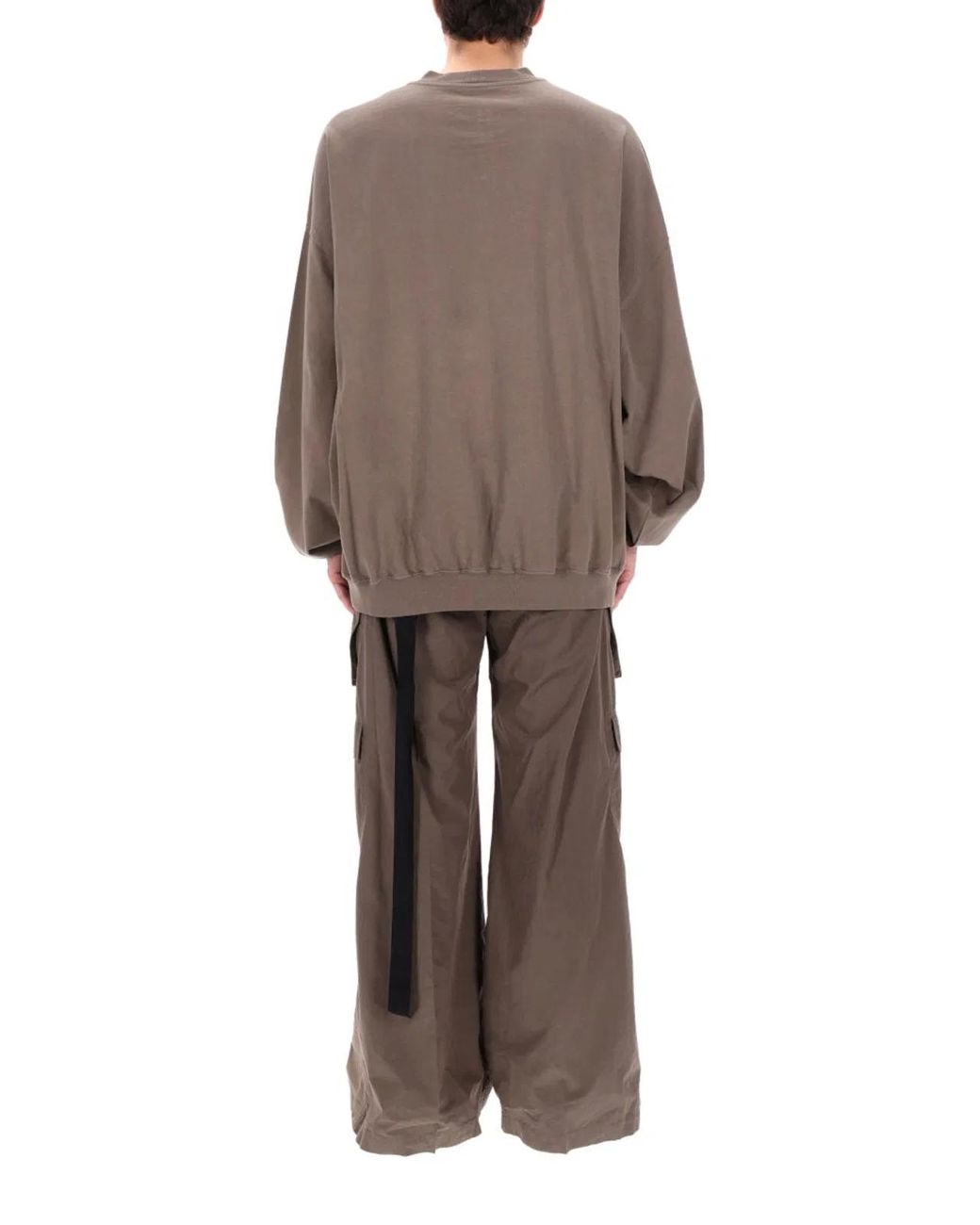 Rick Owens Natural Felpa Hun Crewneck for men