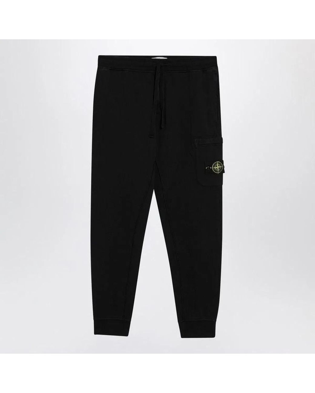 Stone Island Black Cotton Jogging Trousers for men