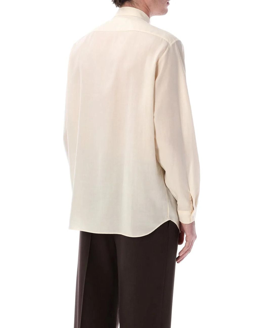 Lardini Natural Oversized Linen & Lyocell Shirt for men