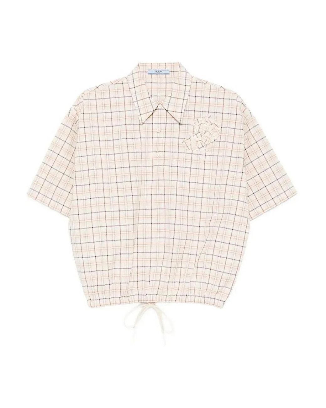 Prada White Cropped Shirt