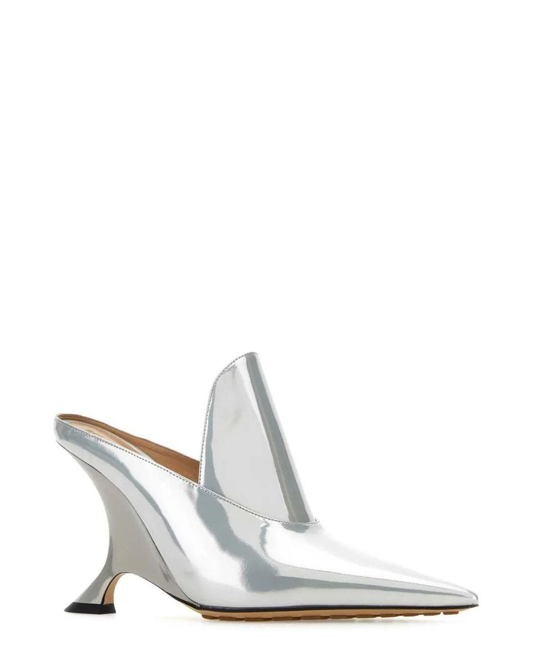 Bottega Veneta White Leather Rocket Mules