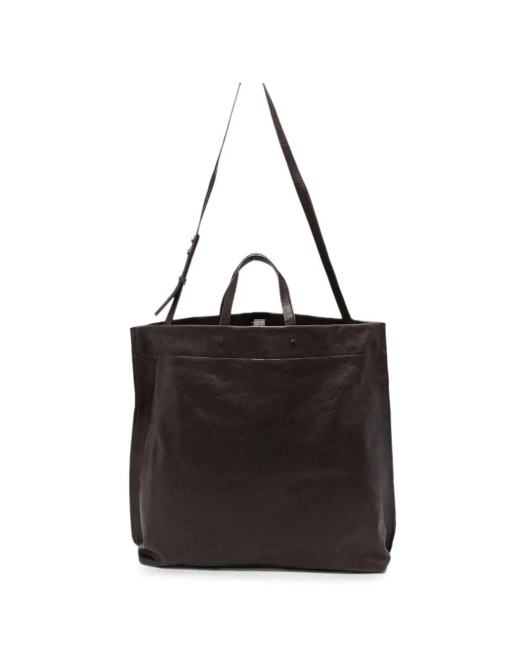 Lihann George Black Matti Leather Tote Bag