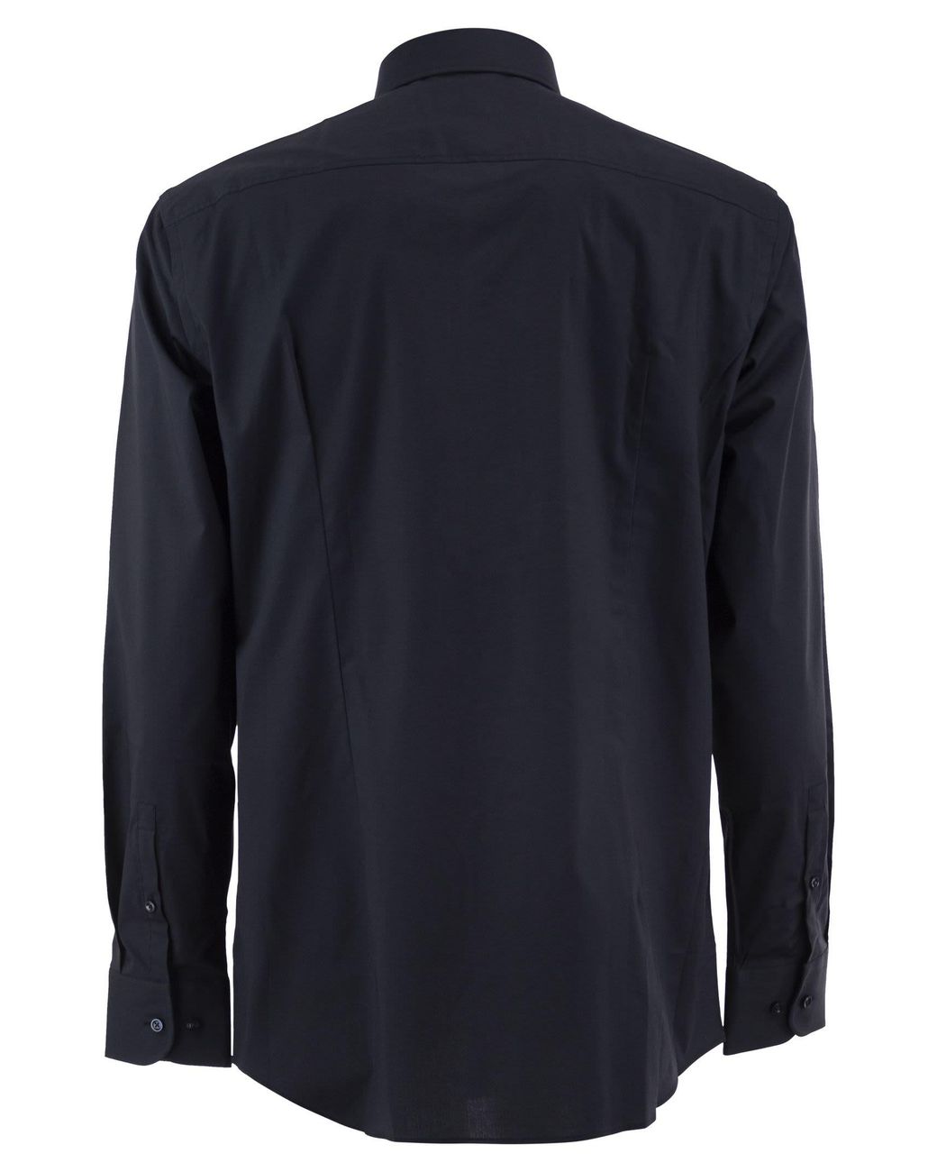 Boss Blue Stretch Cotton Shirt for men