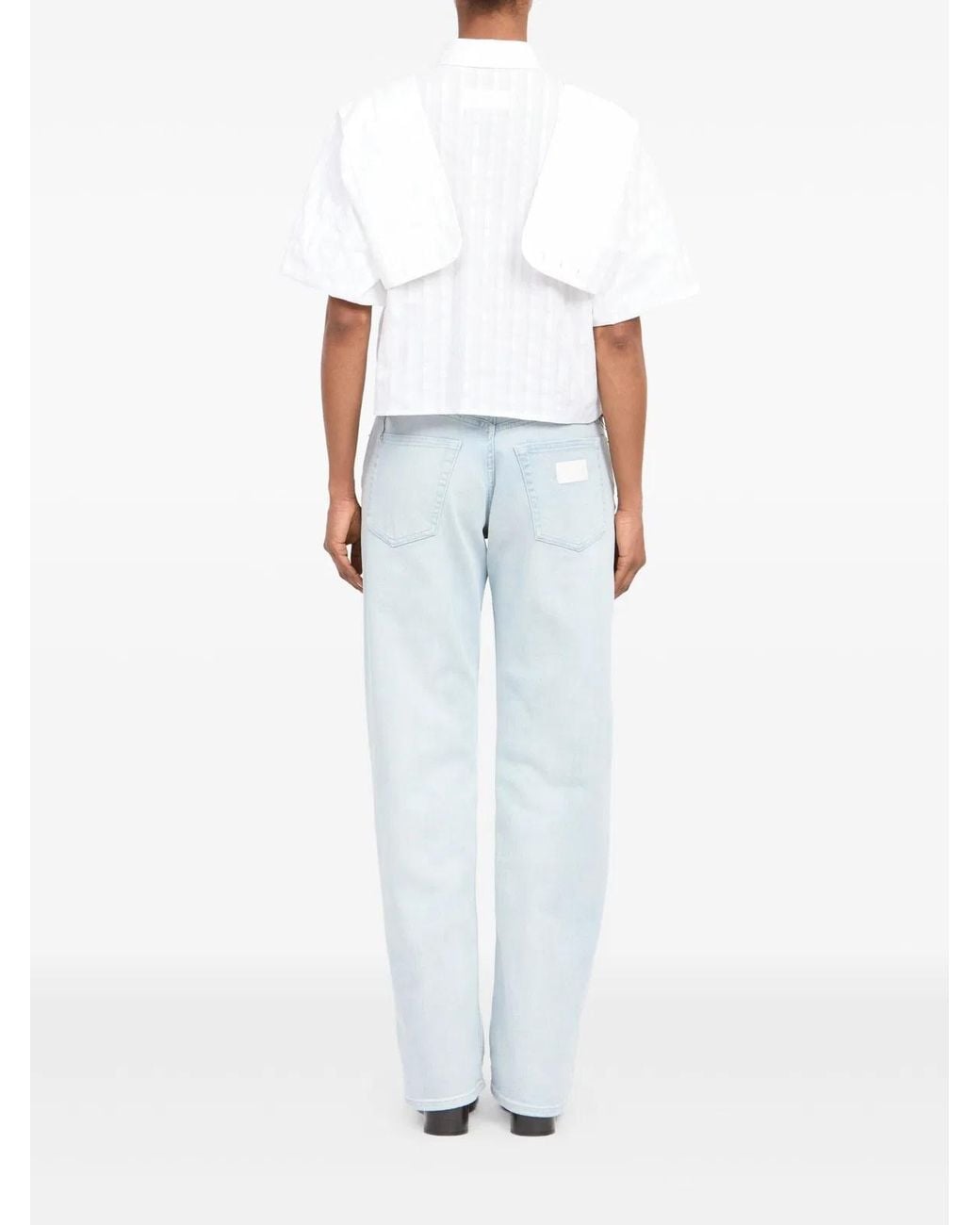 MM6 by Maison Margiela White Long-Sleeved Shirt