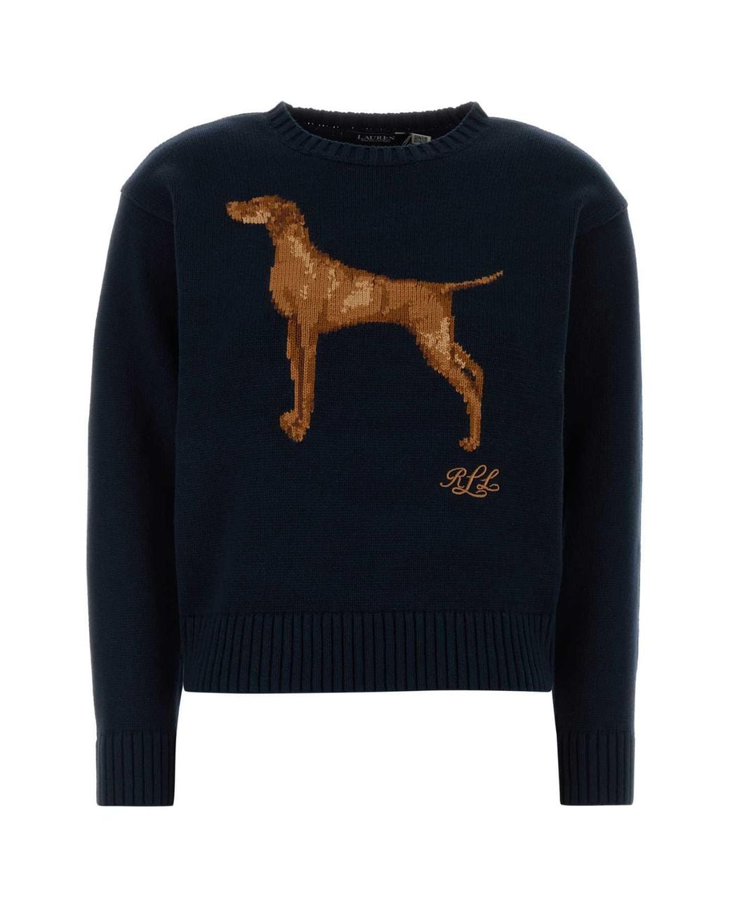 Ralph Lauren Blue Cotton Polo Sweater