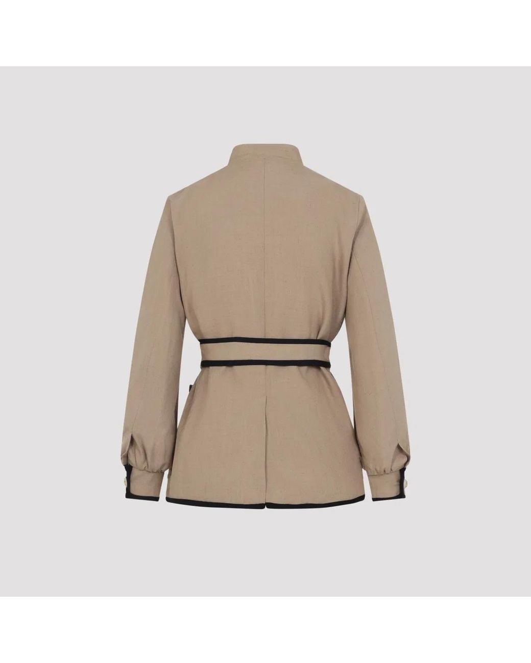 Valentino Natural Caban Embroidered Logo Vg Jacket