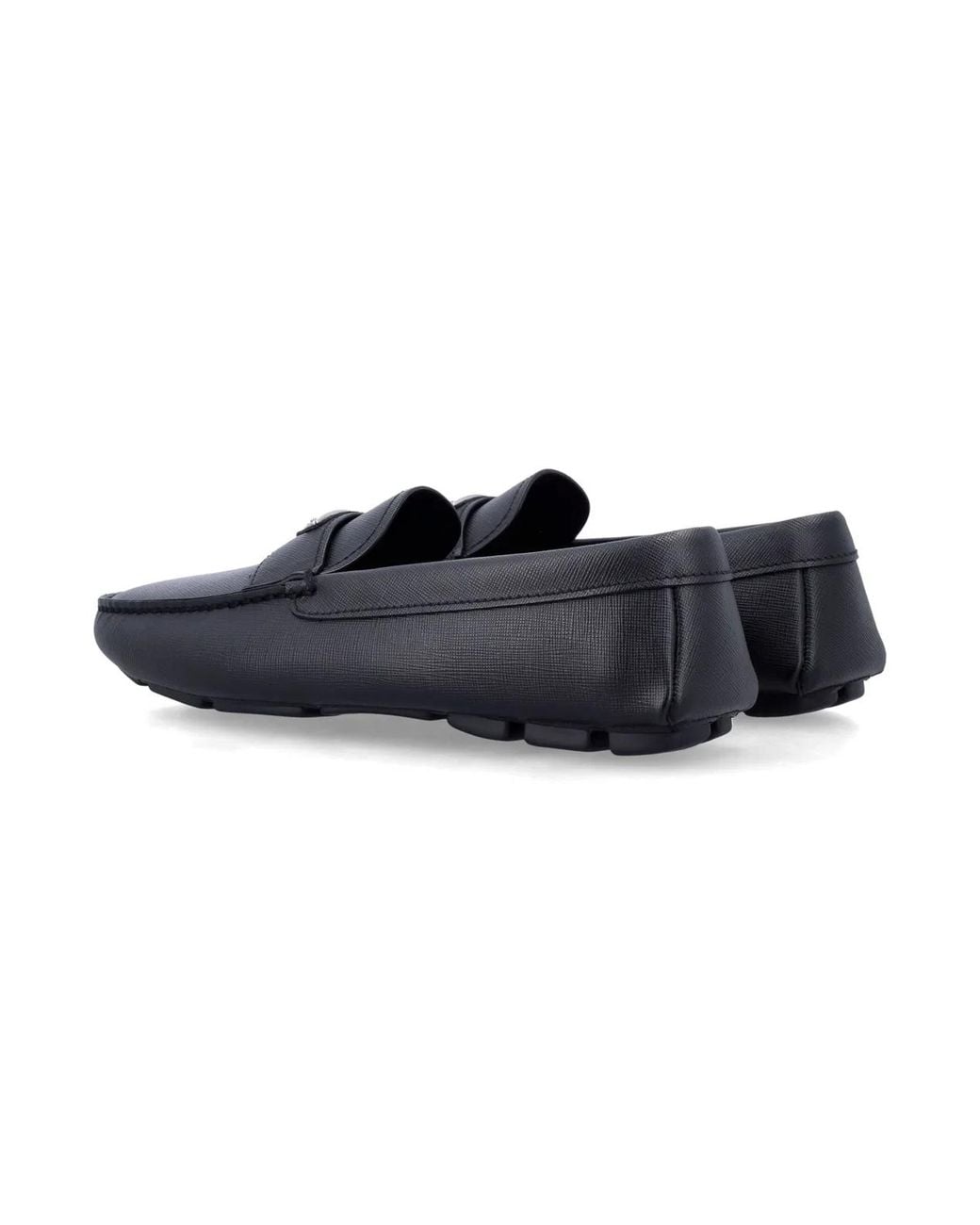 Prada Black Saffiano Leather Logo Driver for men