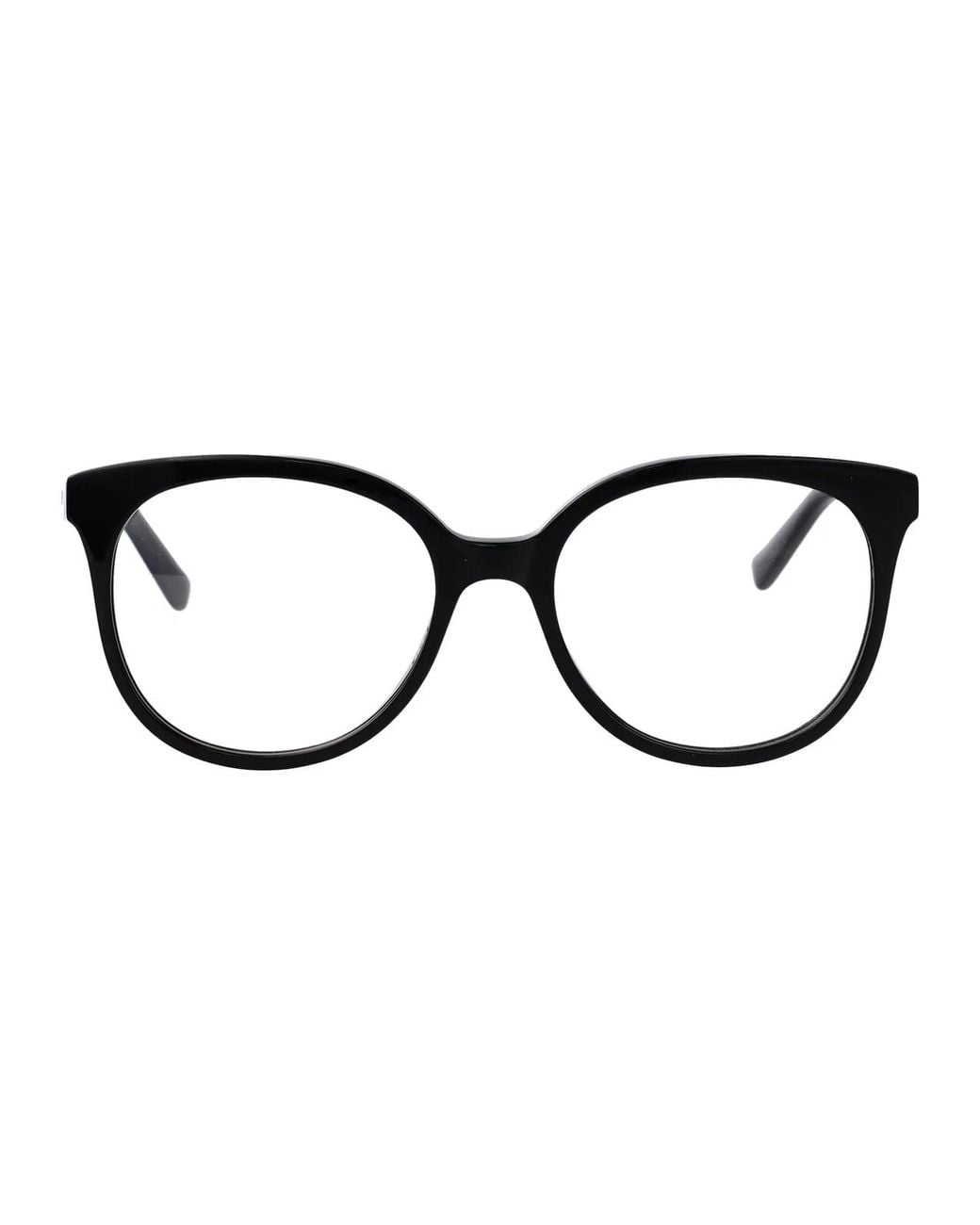 McQueen Black Transparent Recycled Acetate Glasses