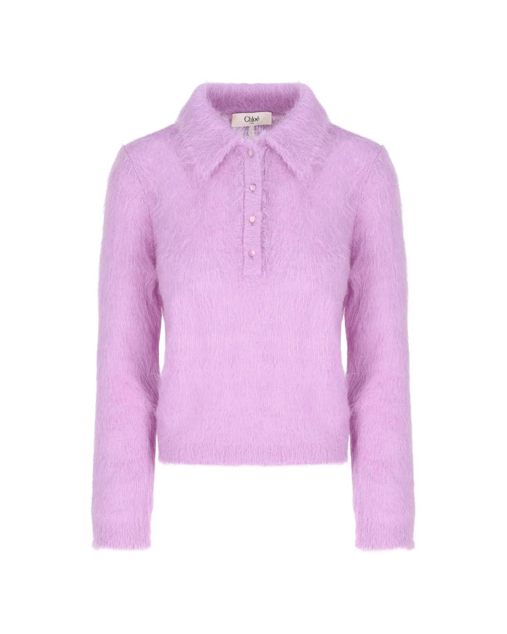 Chloé Purple Pull En Maille Dalpaga Brossé Dreamy Sweater