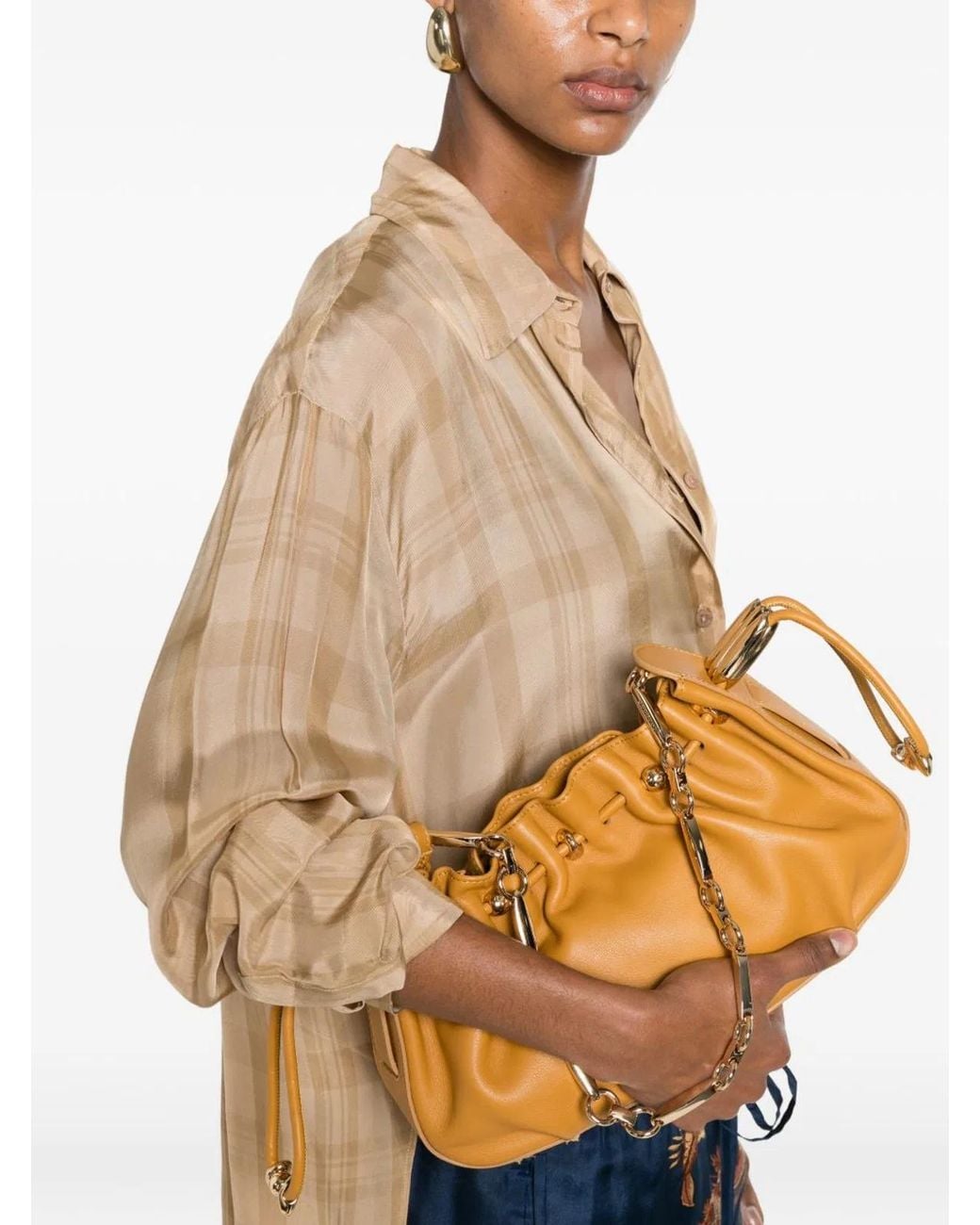 Zimmermann Natural Halcyon Leather Clutch