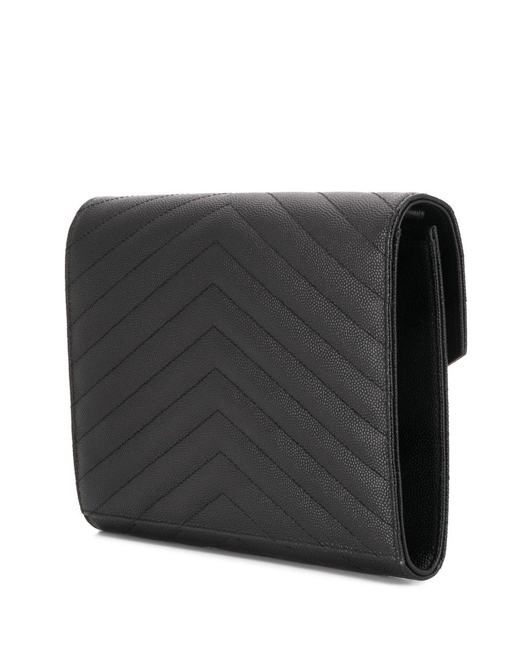 Saint Laurent Black Leather Clutch