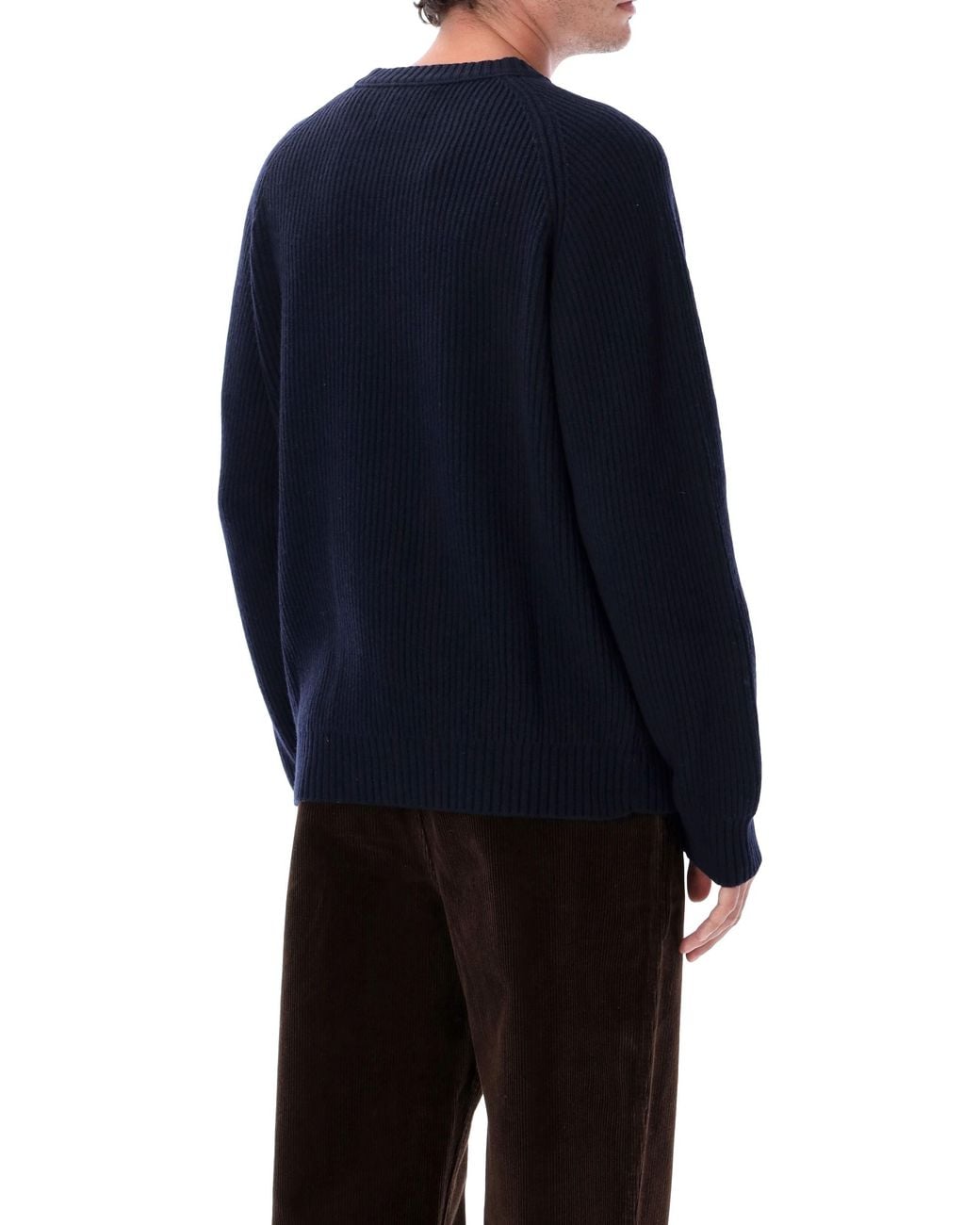 Filson Blue Wool Ribbed Sweater for men