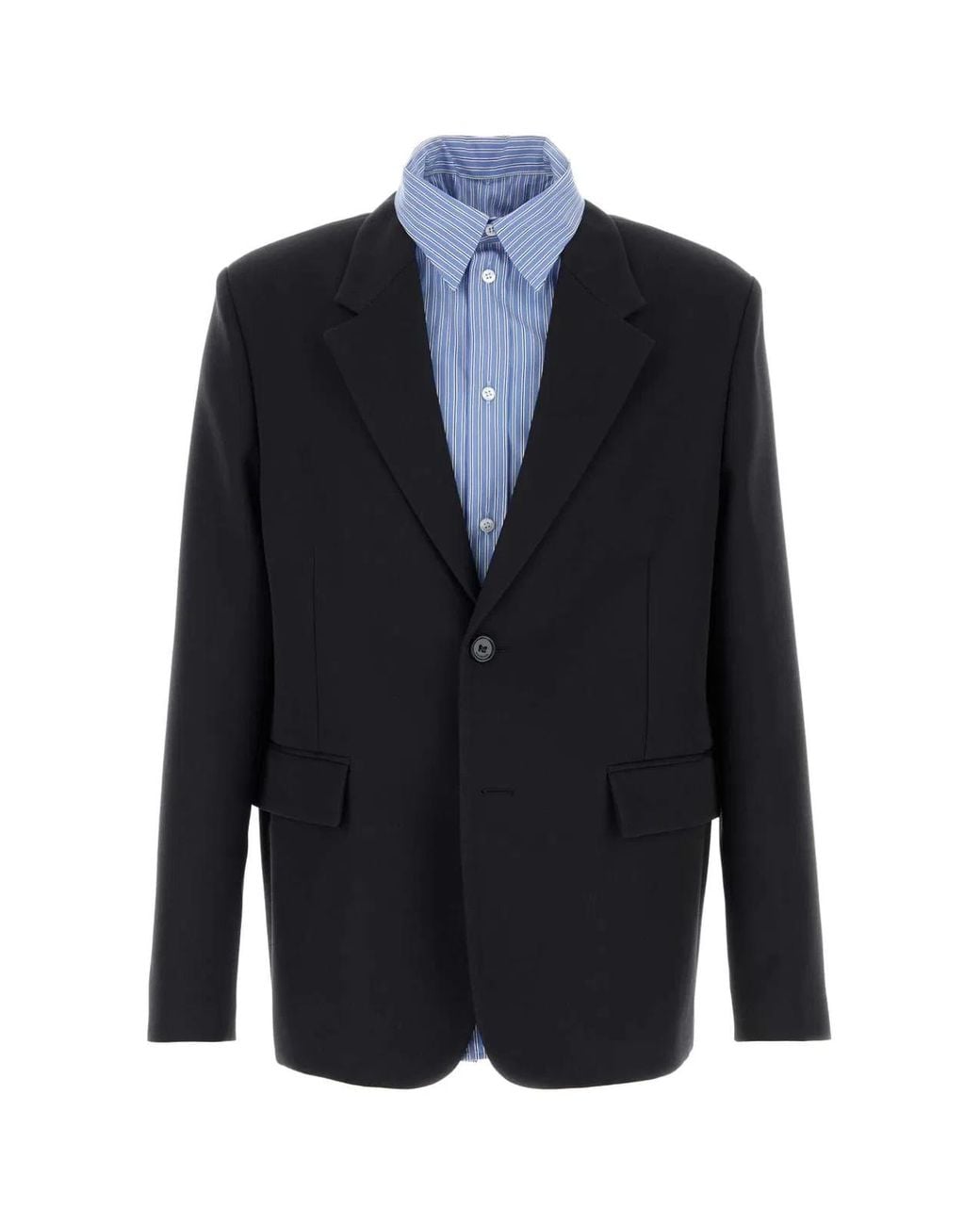Balenciaga Blue Wool Blazer for men