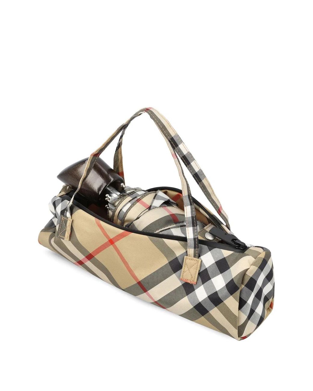 Burberry Metallic Check Umbrella