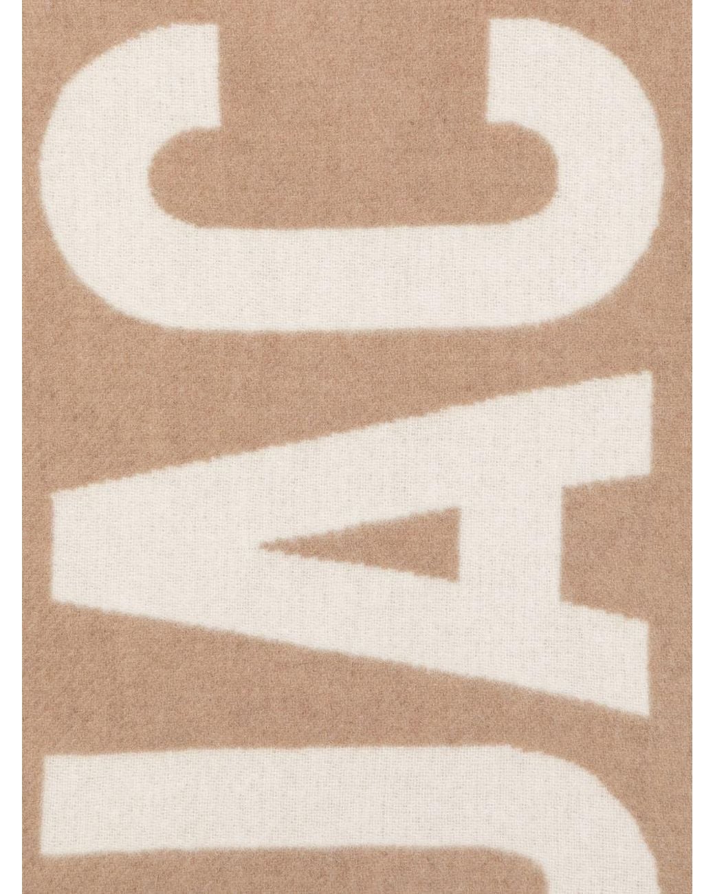 Jacquemus Natural Logo Wool Scarf for men