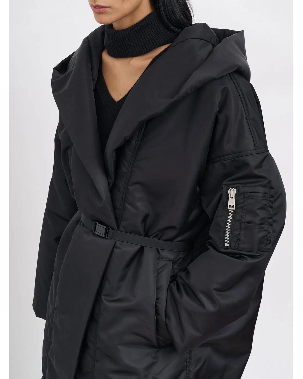 Andrea Ya'aqov Black Long Padded Jacket