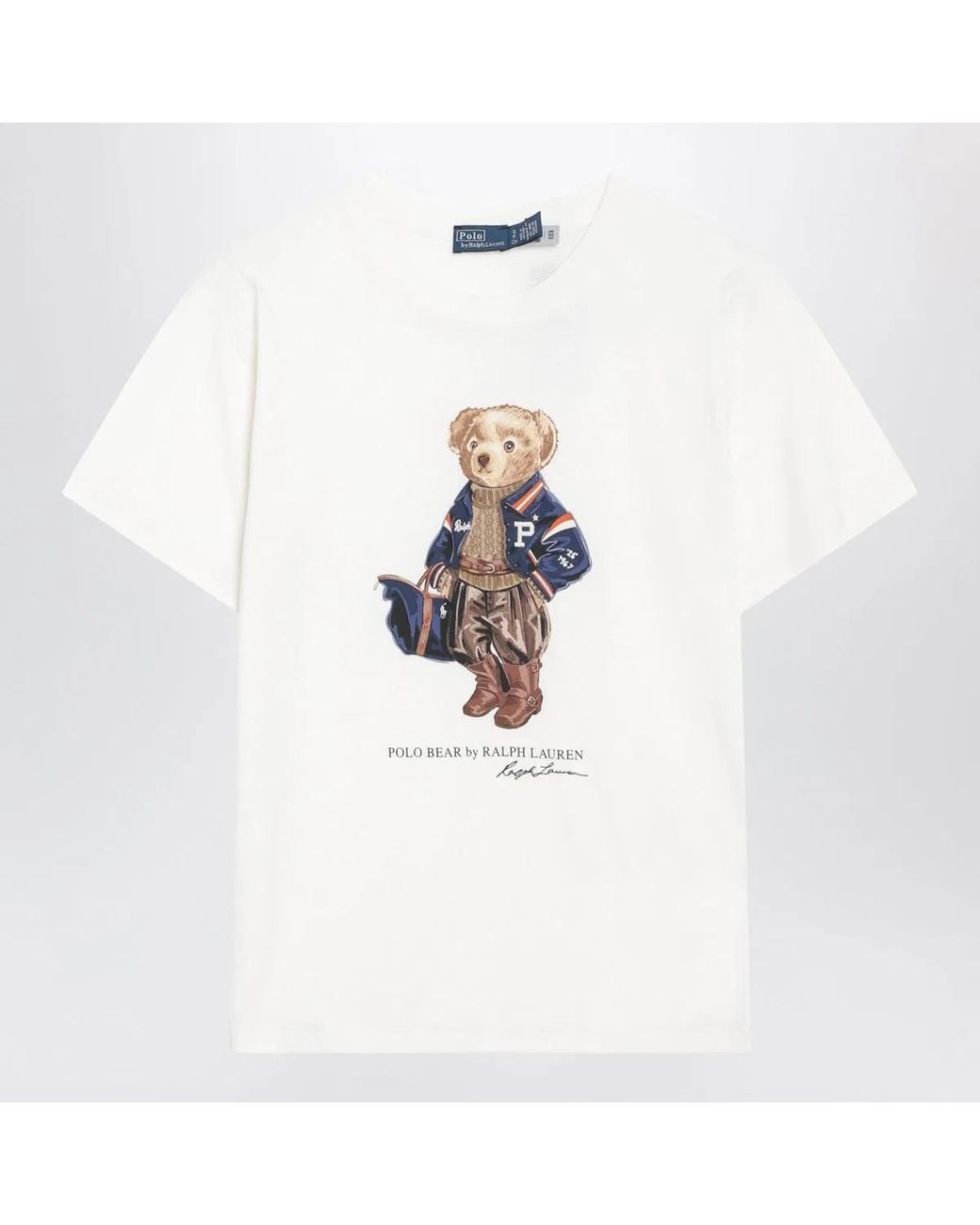 Polo Ralph Lauren White Polo Bear Cotton Tshirt