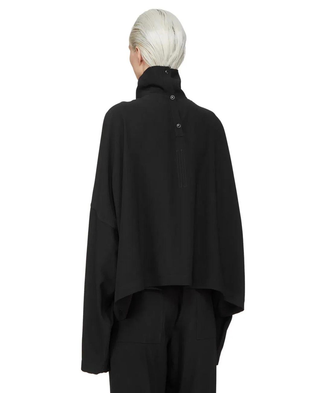Rick Owens Black Jumbo Crepped Top