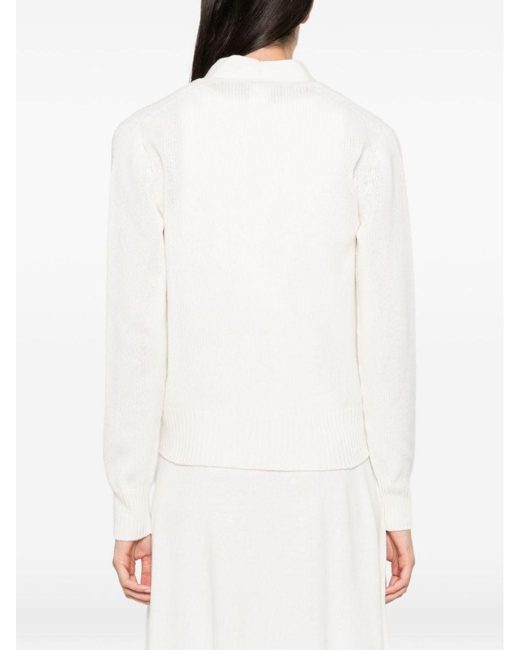 Fabiana Filippi White Cashmere Cardigan