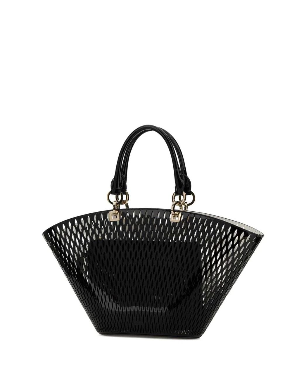 Tom Ford Black Cut Out Patent Leather Medium Panier