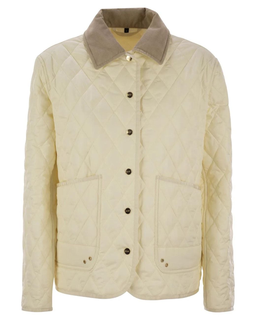 Fay Natural Diamond Quilted Nylon Shirt Jacket