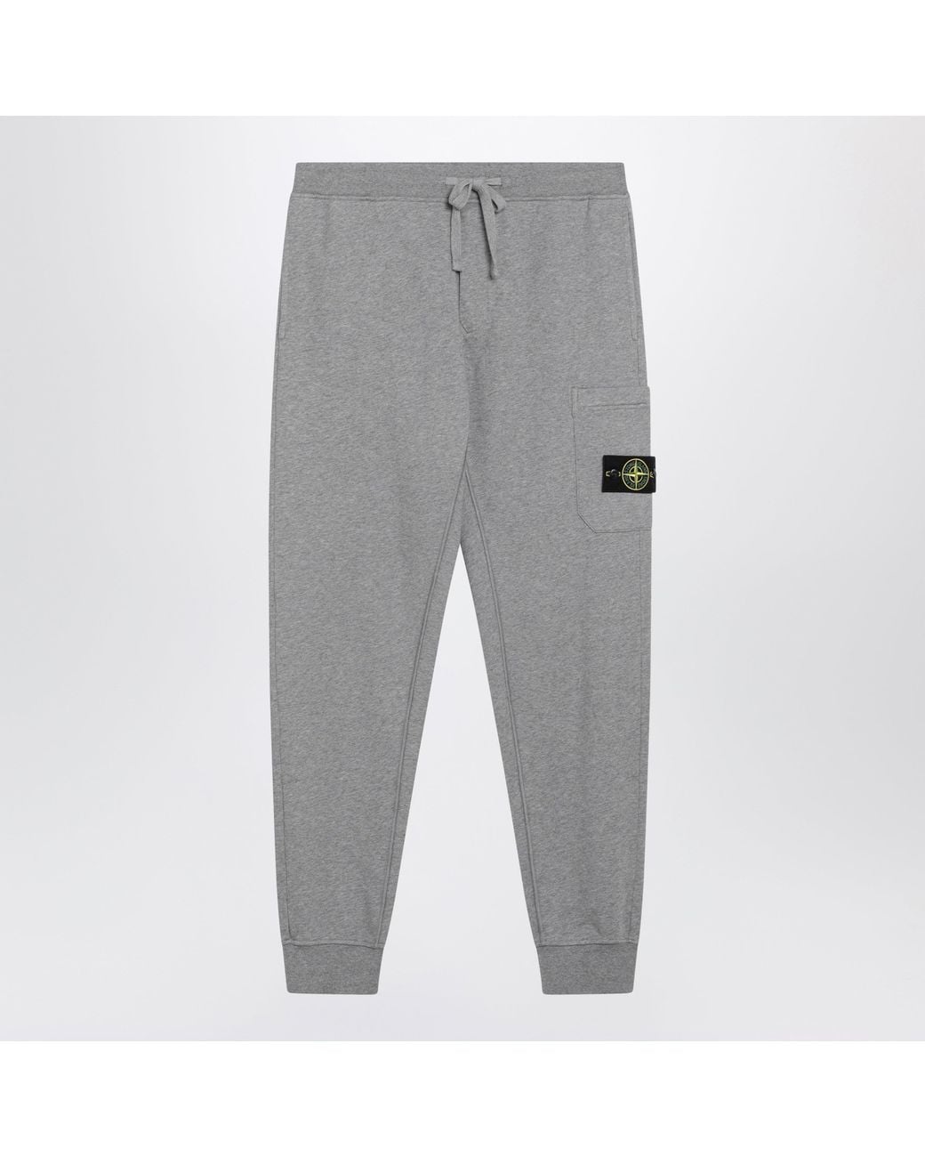 Stone Island Gray Organic Cotton Melange Joggers for men