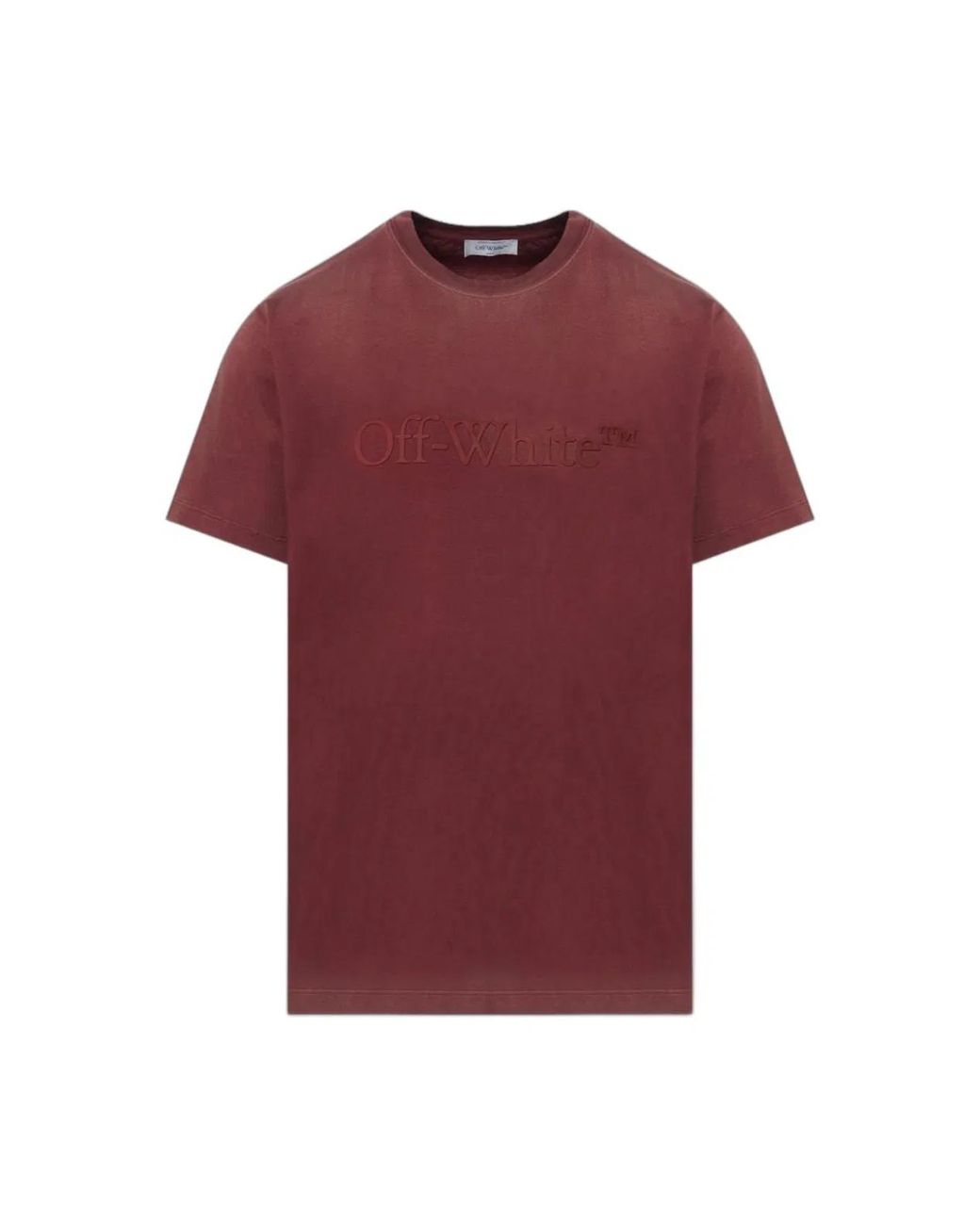 Off-White c/o Virgil Abloh Red Laundy Slim Fit Pureed Pumkin T-Shirt for men