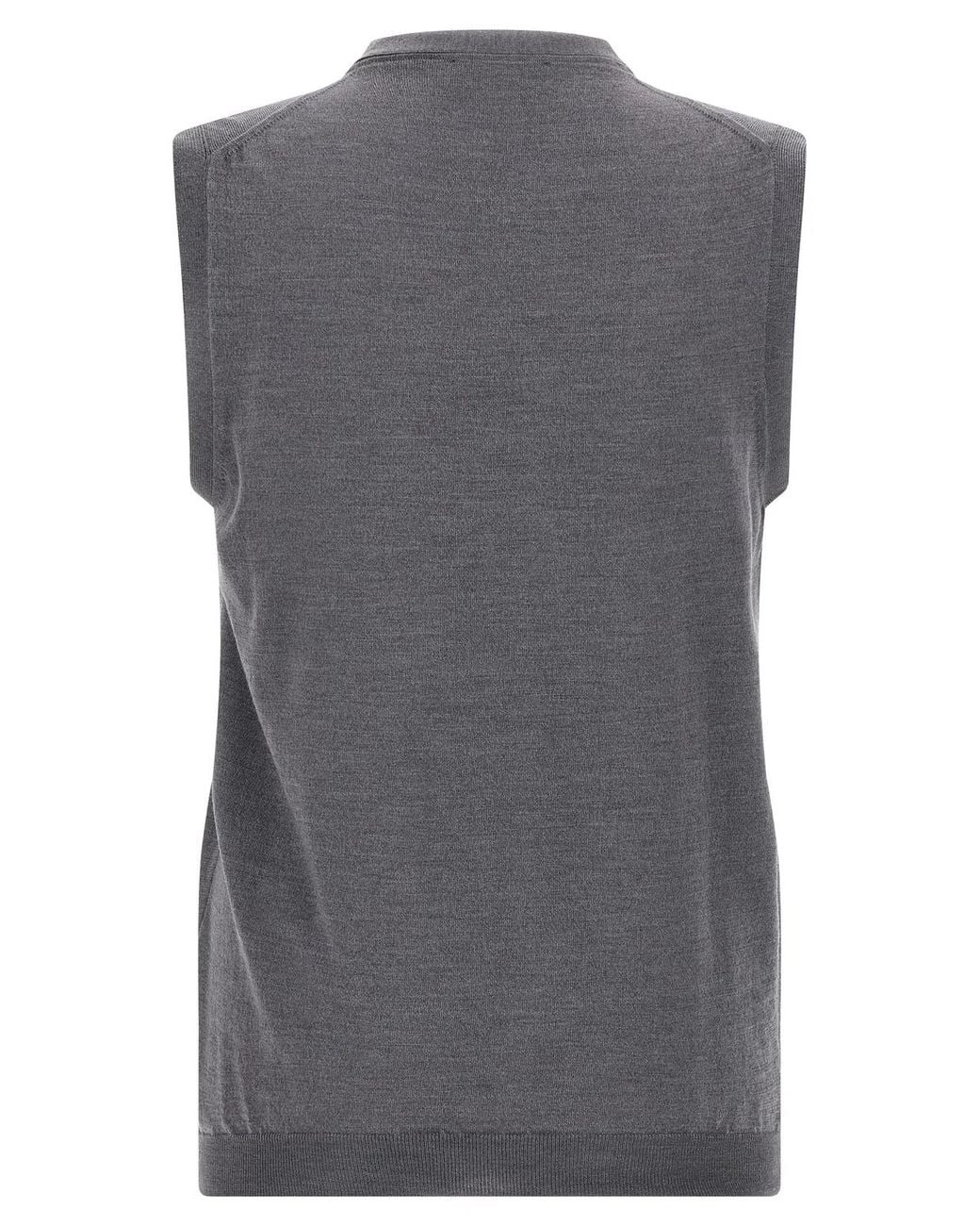 Zanone Gray Flexwool Vest for men