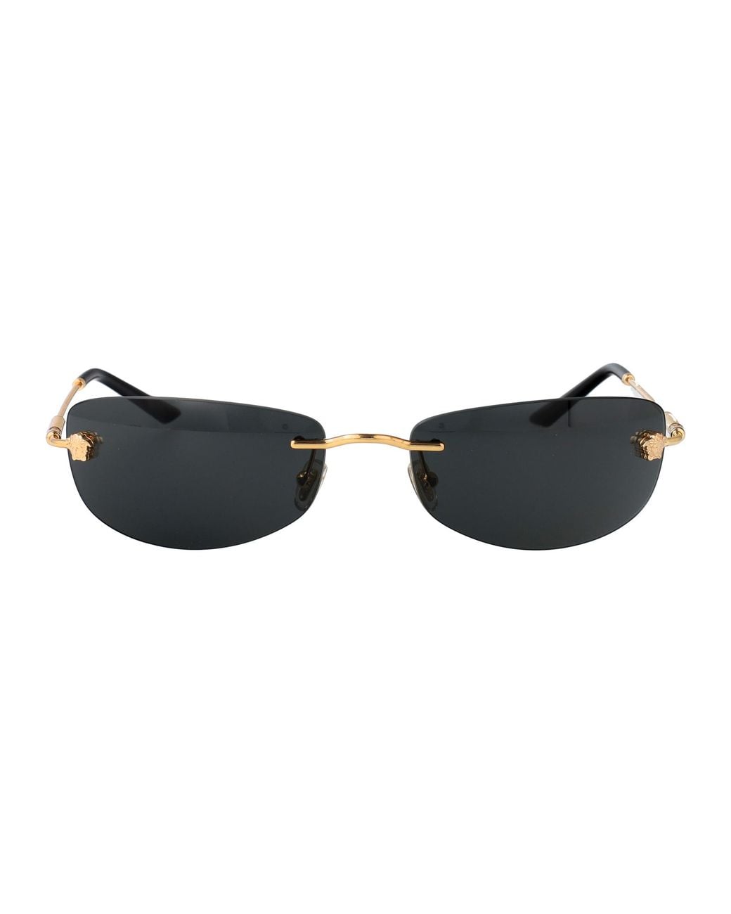 Versace Black Metal Sunglasses for men