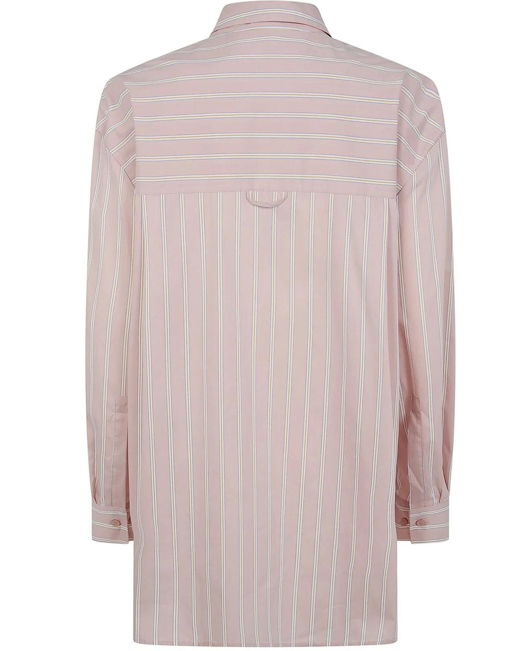 Frankie Shop Pink Stripes Oana Cotton Padded Shirt