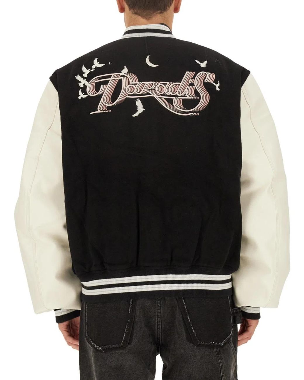 3.PARADIS Black Jacket With Logo for men