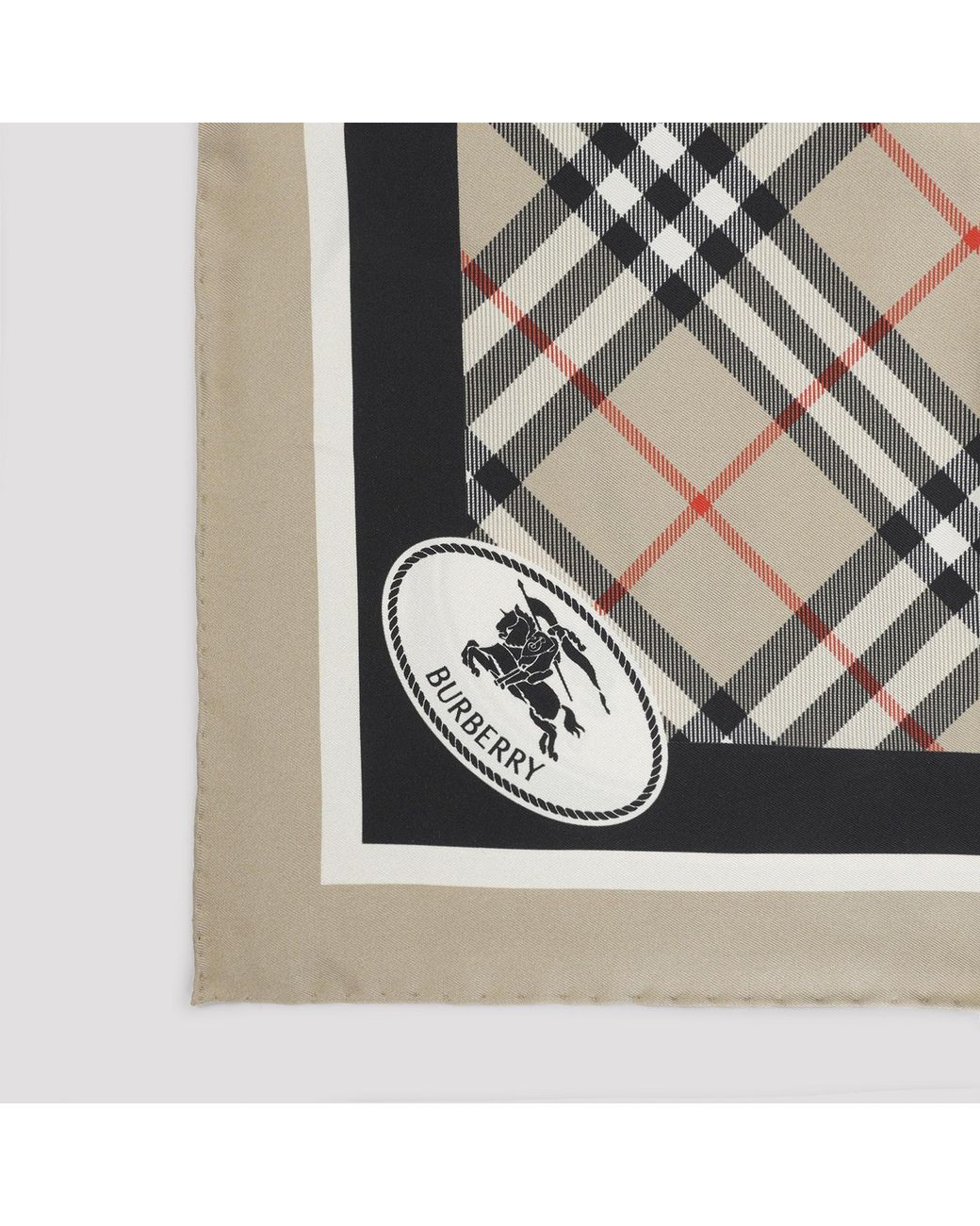 Burberry Natural Silk Check Scarf