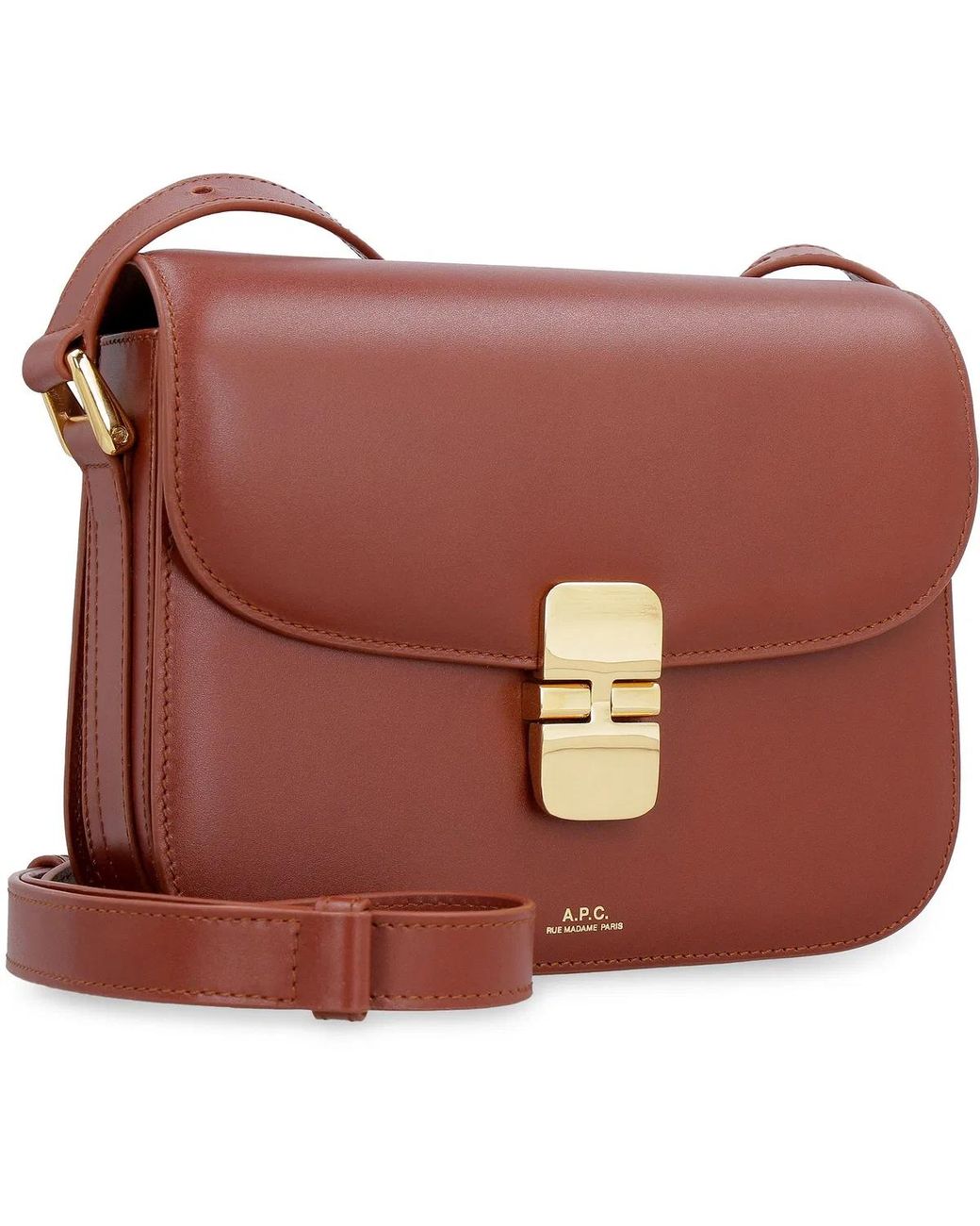 A.P.C. Red Mini Leather Crossbody Handbag