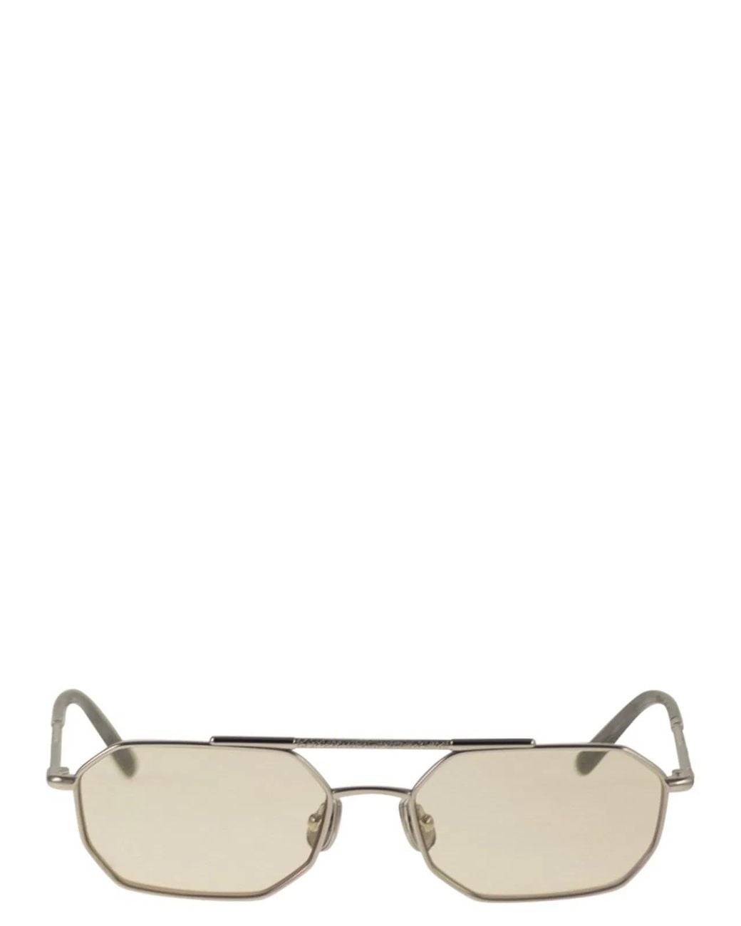 Brunello Cucinelli White Titanium Sunglasses With Polyamide Lenses