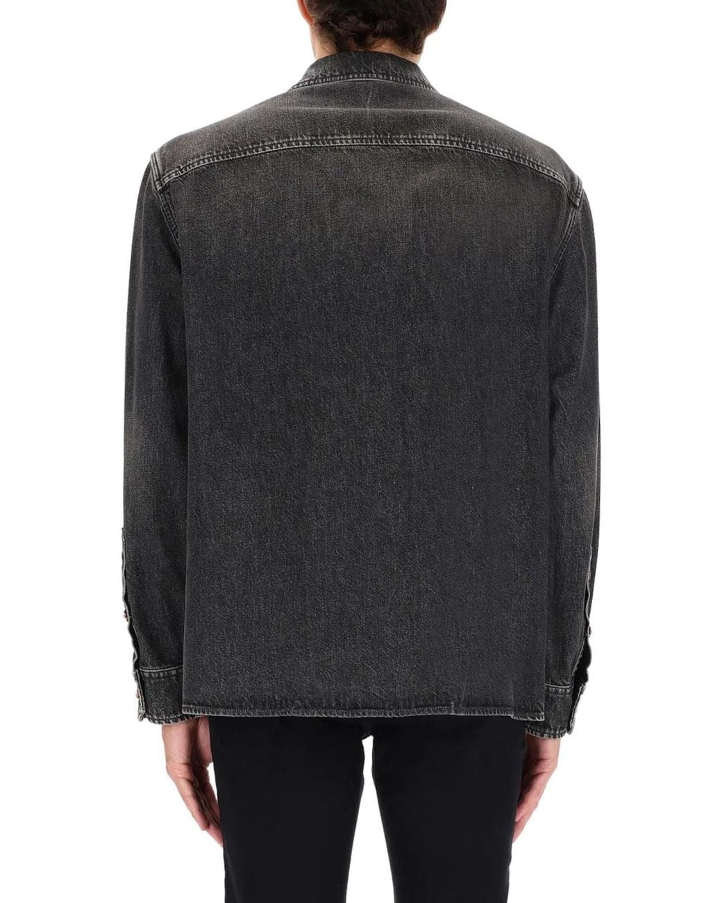 Versace Gray Denim Jacket for men