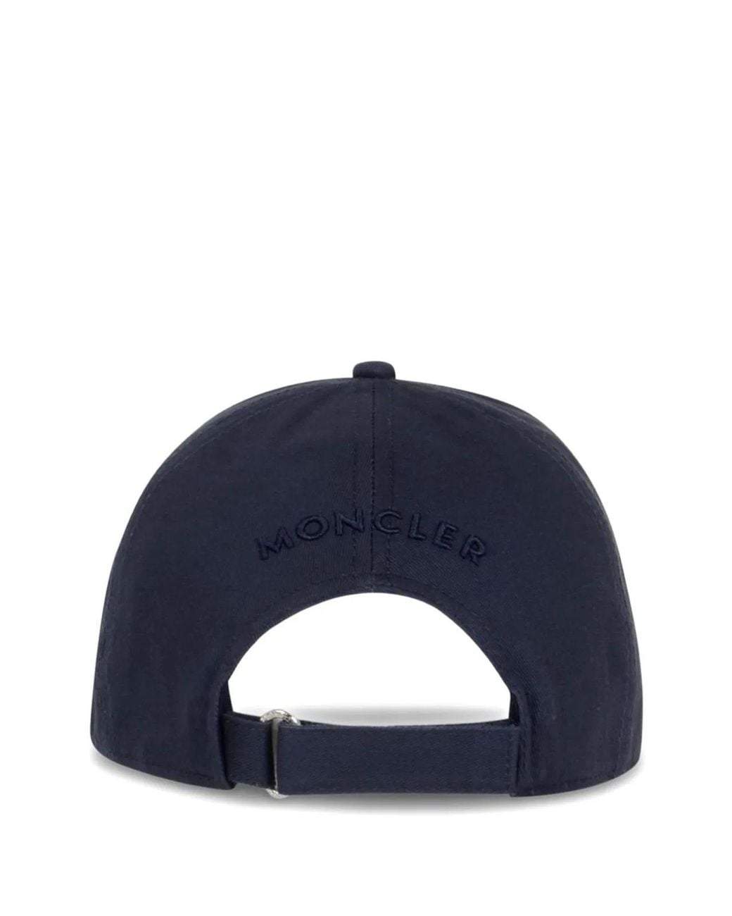 Moncler Blue Gabardine Logo Cap